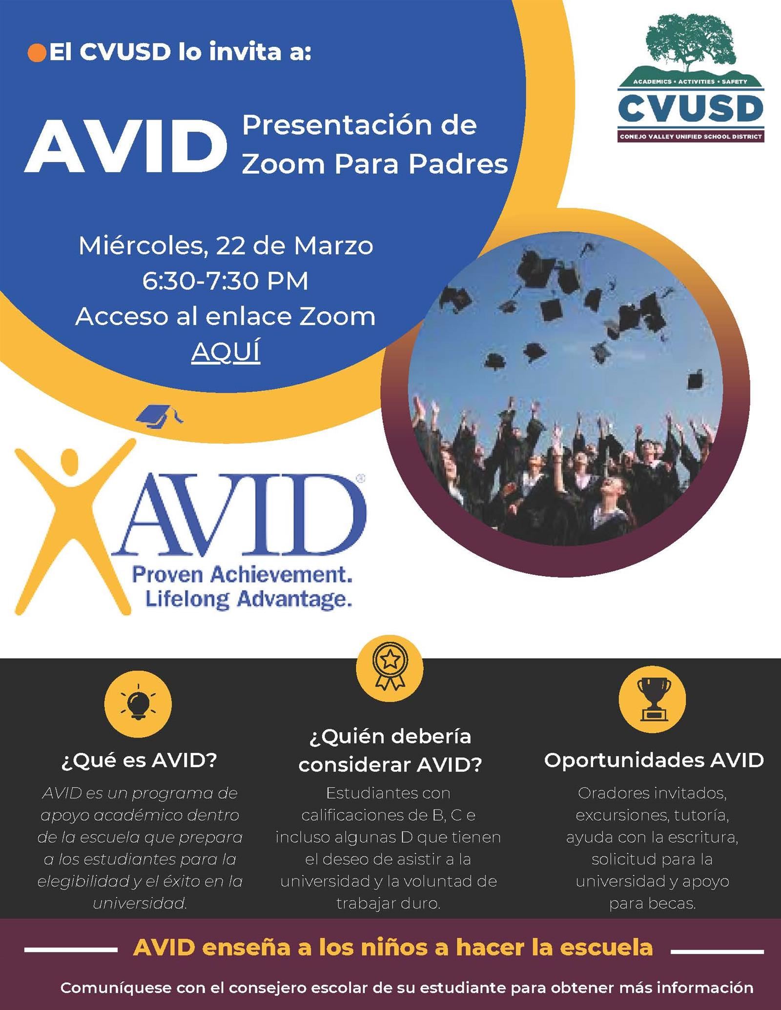 Middle and High School Families: Learn More About the AVID Program at the Upcoming Information Night